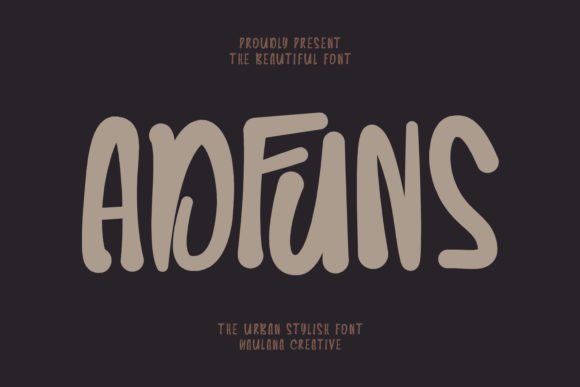 Adfuns Typeface for Urban Craft Projects