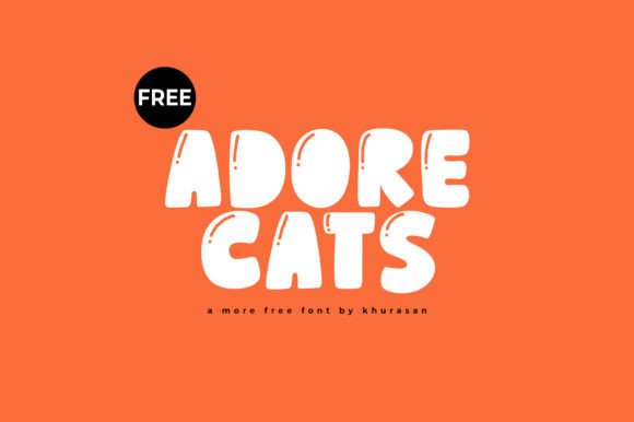 Adore Cats Typeface for Editorial Design