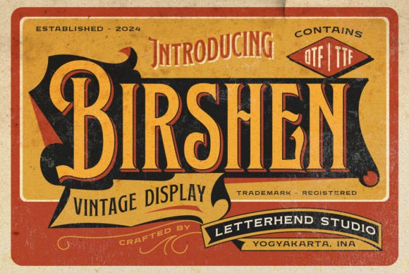 Birshen: A Vintage Serif Typeface for Digital Branding