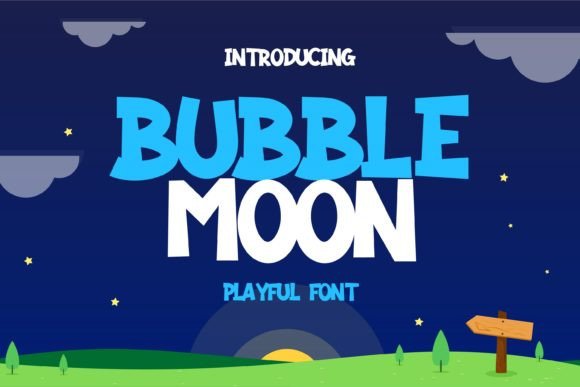 Bubble Moon Typeface for Editorial Design