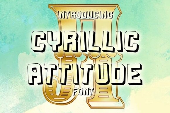 Cyrillic Attitude: A Bold 3D Display Font for Editors