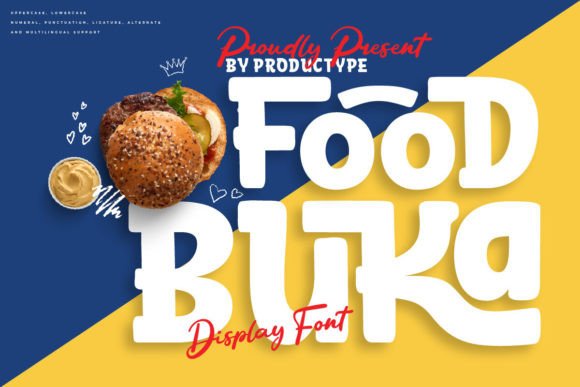 Food Buka: A Bold Display Font for Web Design