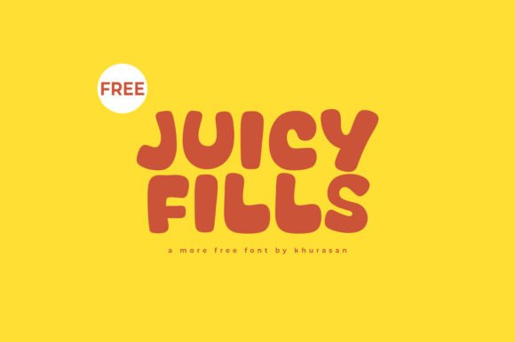 Juicy Fills: A Modern Display Font for Creative Branding