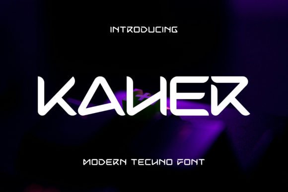 Kaher: The Modern Techno Display Font for Digital Brands