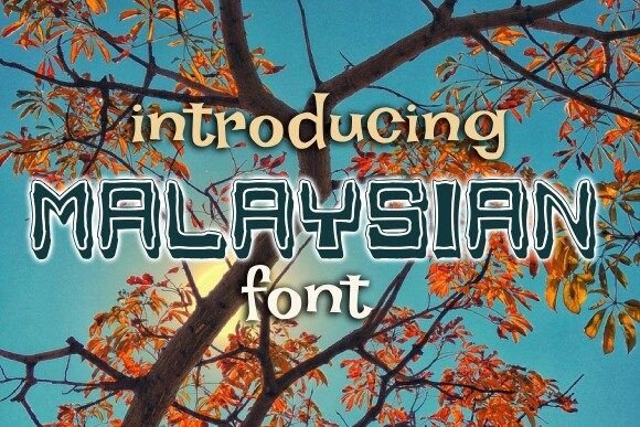 Malaysian Display Font for Crafters