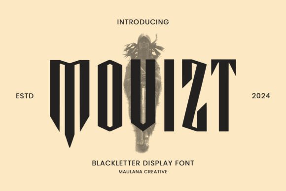 Movizt: A Bold Blackletter Display Font for Editorial Design