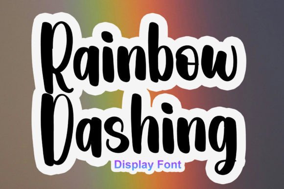 Rainbow Dashing Typeface for Editorial Design
